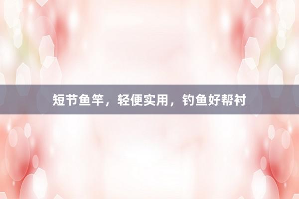 短节鱼竿，轻便实用，钓鱼好帮衬